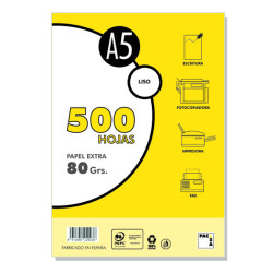 RESMILLERIA A5 80 G 500H LISO PACSA.