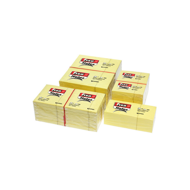 BLOC 100 NOTAS ADHESIVAS 76X76 MM AMARILLO FIXO GRAFOPLAS