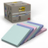 PACK 6 BLOCS 100 HOJAS NOTAS RECICLADAS ADHESIVAS 76X76MM COLORES SURTIDO PASTEL CAJA CARTÓN 654-1GB-N POST-IT 7100259123