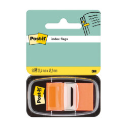 BLISTER DISPENSADOR 50 MARCADORES INDEX NARANJA 25,4X43,2MM 680-4 POST-IT 7000144932