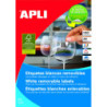 ETIQUETAS A4 REMOVIBLE 210X297 100H 100U APLI