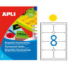 ETIQUETAS FLUOR AMARILLO A4 99,1X67,7 CANTOS ROMOS 20H. 160U APLI