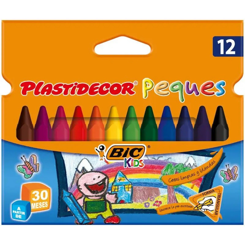 CERAS PLASTIDECOR PEQUES COLORES 12UDS BIC 8757741