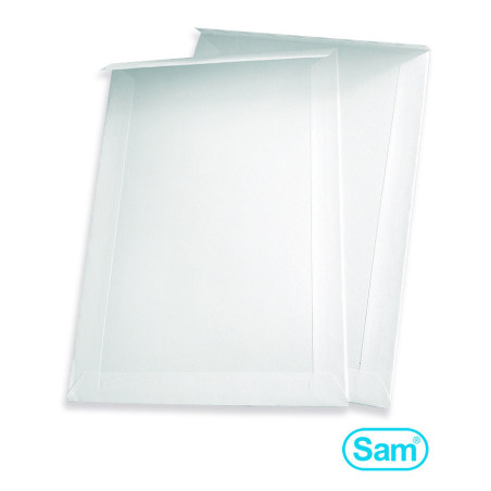 BOLSAS CJ.125 260X360 AUTADHESIVO BL 90G RESPALDO CARTON CARTOSAM 260