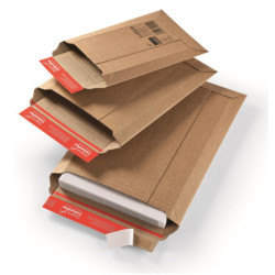 BOLSA CARTÓN CORRUGADO EXTRA FUERTE TAMAÑO EXTERIOR 229 X 310 CON FUELLE DE 50MM PARA TAMAÑO A4