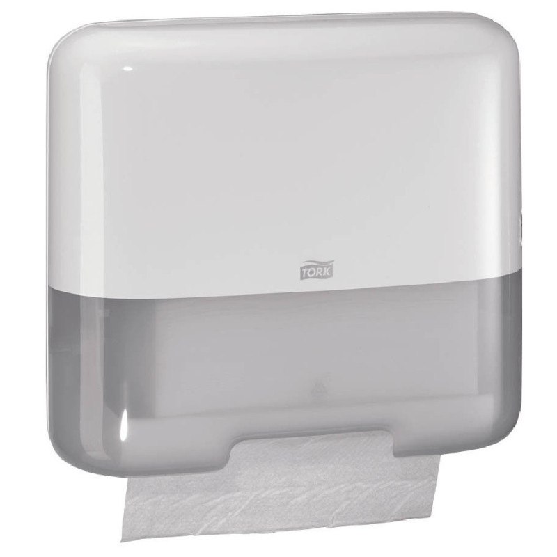 DISPENSADOR TORK MINI PARA TOALLA PLEGADA EN V PLASTICO BLANCO