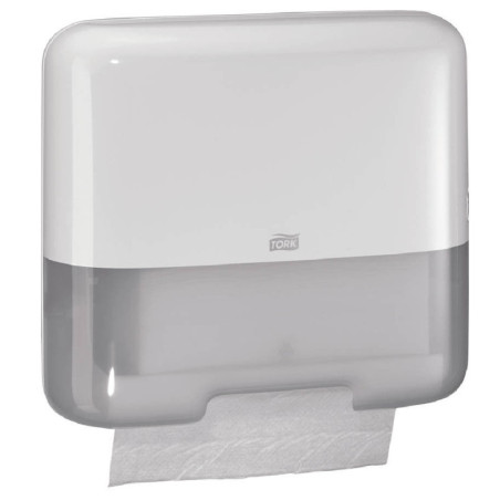 DISPENSADOR TORK MINI PARA TOALLA PLEGADA EN V PLASTICO BLANCO
