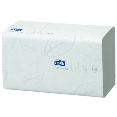 TOALLA SECAMANOS TORK PLEGADA EN V CELULOSA 23x24,8 cm. 2 CAPAS PAQUETE de 250