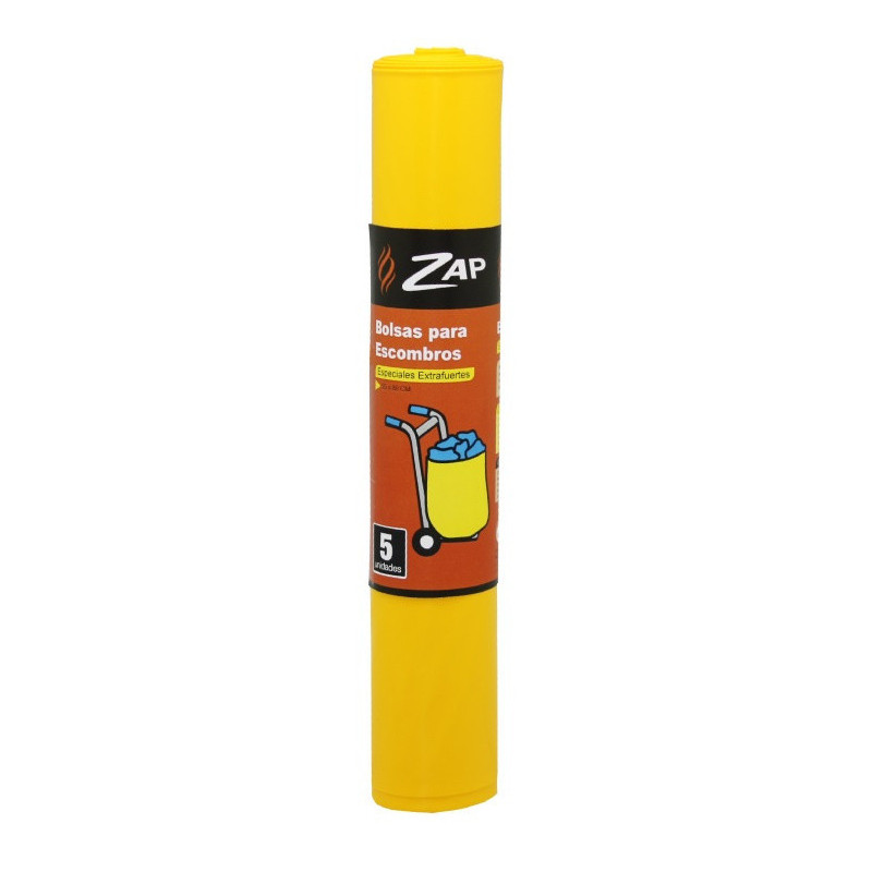 BOLSA BASURA ZAP ESPECIAL ESCOMBROS 55X80 5 UDS POESSA