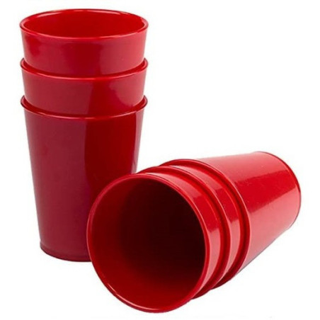 VASOS DE ABS: COLOR ROJO (6 U.)