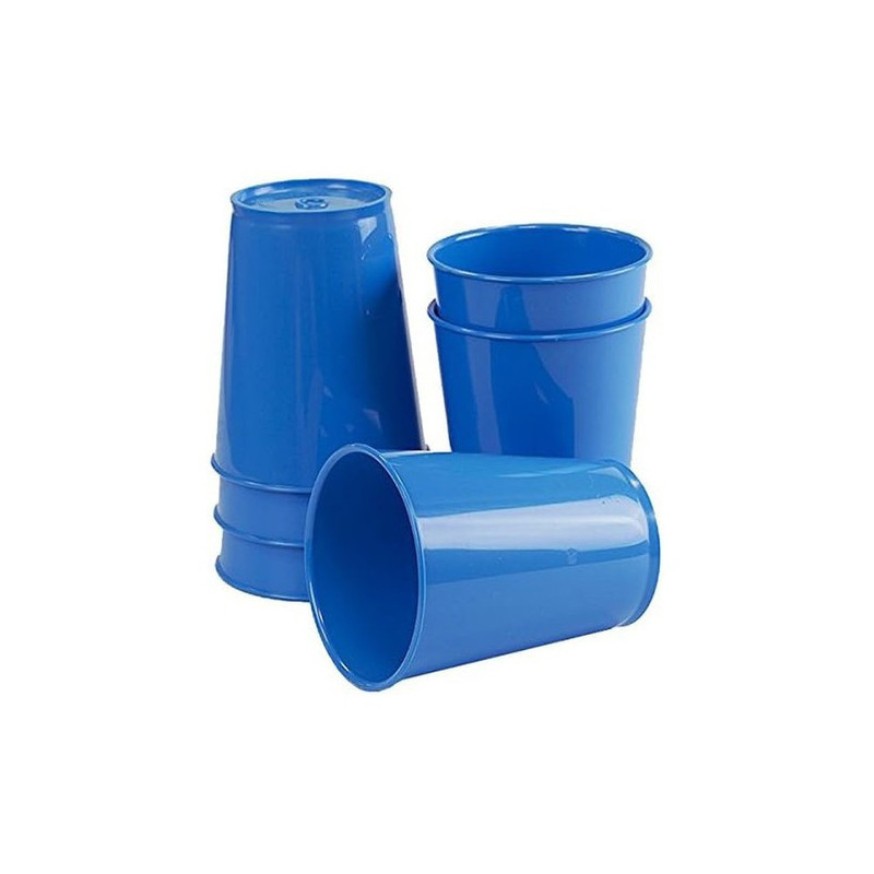 VASOS DE ABS: COLOR AZUL (6 U.)