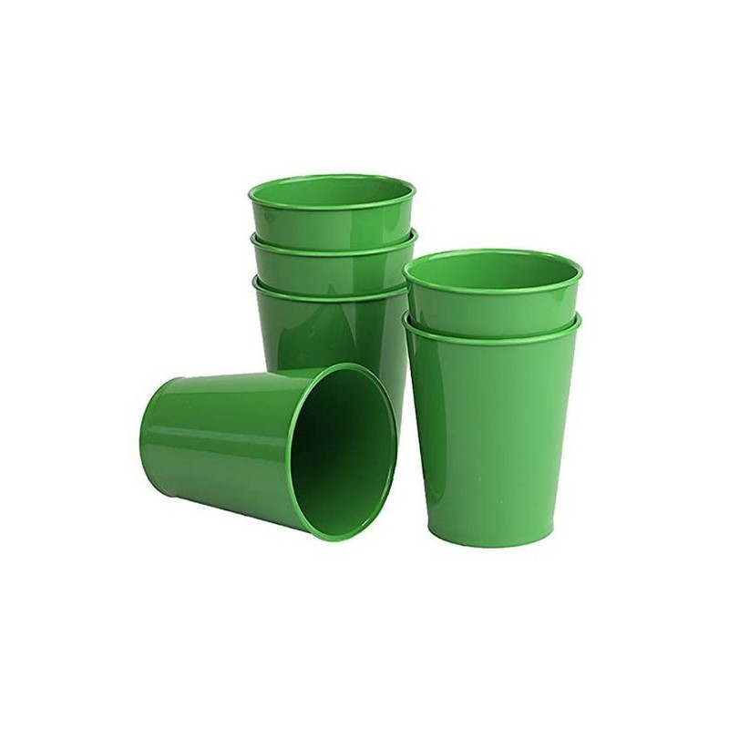 VASOS DE ABS: COLOR VERDE (6 U.)