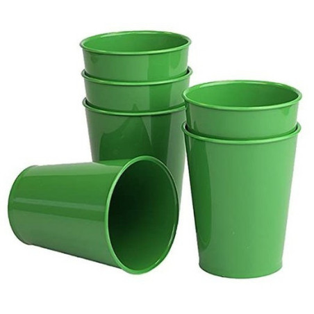 VASOS DE ABS: COLOR VERDE (6 U.)