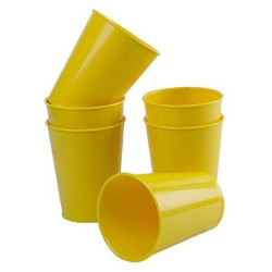 VASOS DE ABS: COLOR AMARILLO (6 U.)