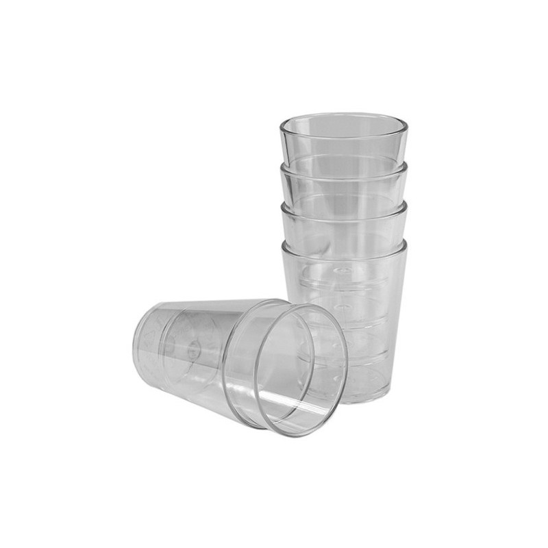 VASOS DE ABS: COLOR TRANSPARENTE (6 U.)