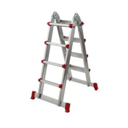 ESCALERA OUTAS MULTIPOSICION TELESCOPICA ALUMINIO 3x4 PELDAÑOS