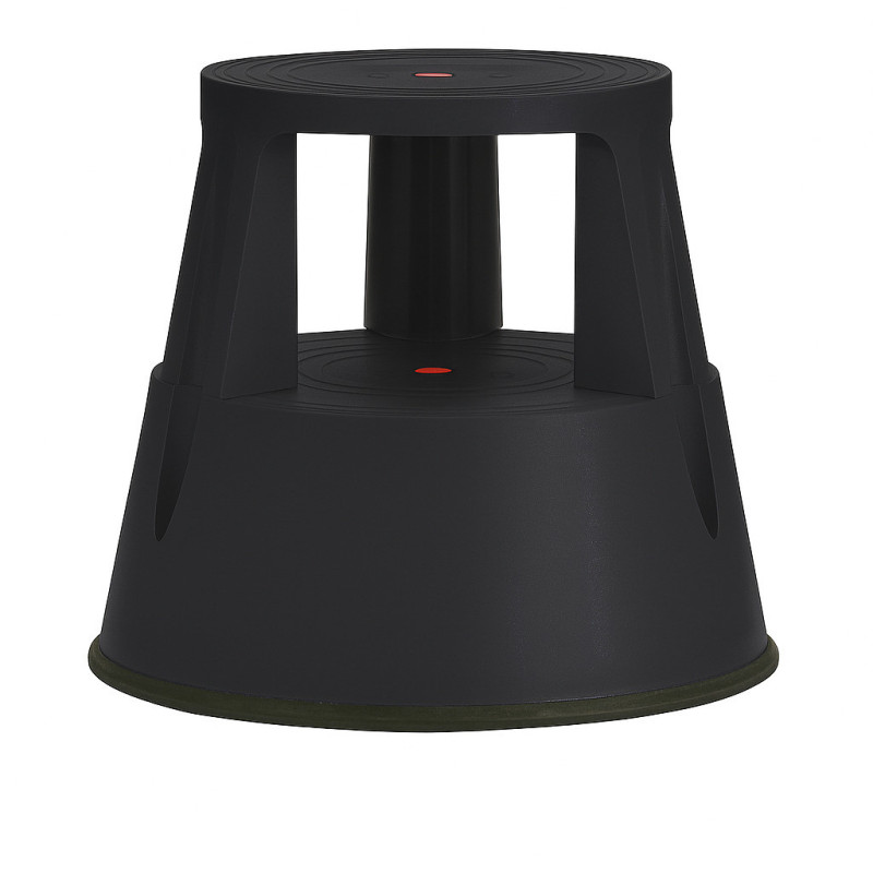 TABURETE TWINCO TWIN LIFT 2 PELDAÑOS CON RUEDAS NEGRO