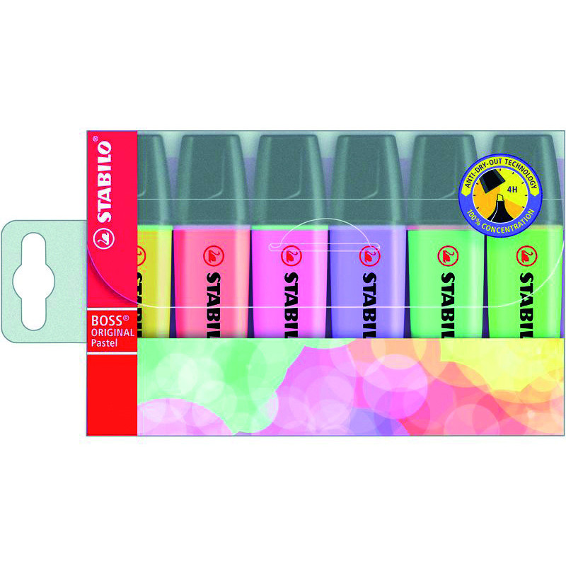MARCD.ES FLUORESCENTE STABILO BOSS PASTEL caja 6UDS SURTIDOS