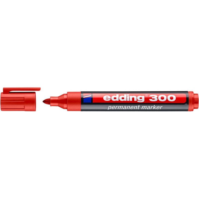 MARCD. PERMANENTE EDDING 300 ROJO PTA.CONICA 1,5-3MM