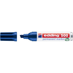 MARCD. PERMANENTE EDDING 500 AZUL PTA.BISELADA 2-7MM