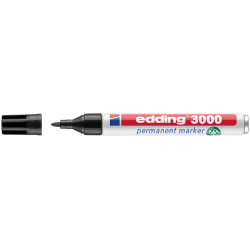 MARCD. PERMANENTE EDDING 3000 NEGRO PTA.CONICA 1,5-3MM