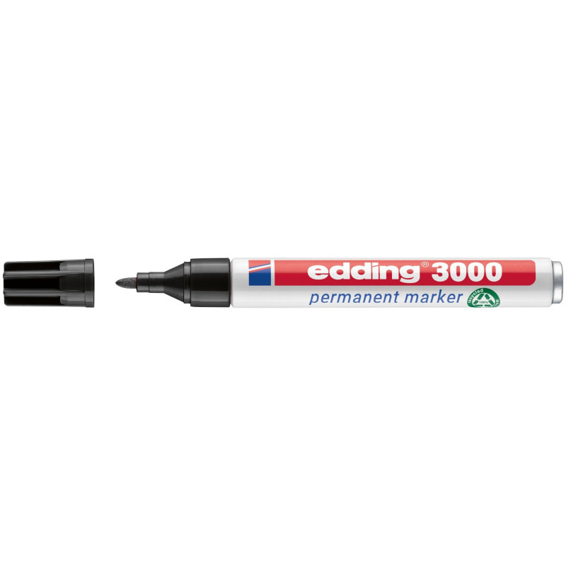 MARCD. PERMANENTE EDDING 3000 NEGRO PTA.CONICA 1,5-3MM