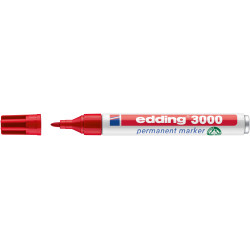 MARCD. PERMANENTE EDDING 3000 ROJO PTA.CONICA 1,5-3MM