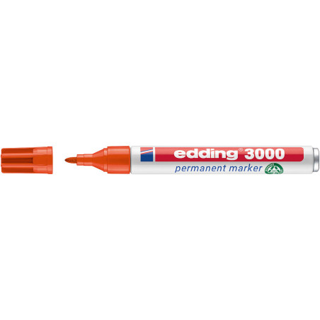 MARCD. PERMANENTE EDDING 3000 NARANJA PTA.CONICA 1,5-3MM