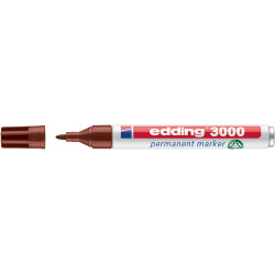 MARCD. PERMANENTE EDDING 3000 MARRON PTA.CONICA 1,5-3MM