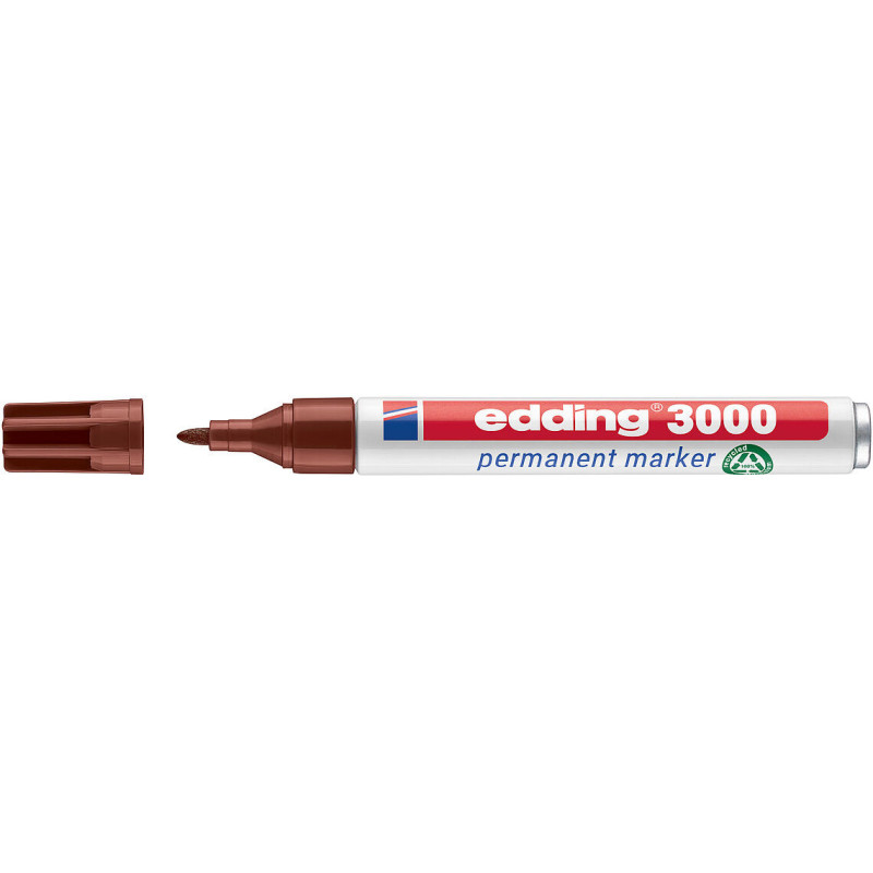 MARCD. PERMANENTE EDDING 3000 MARRON PTA.CONICA 1,5-3MM