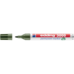 MARCD. PERMANENTE EDDING 3000 VERDE OLIVA PTA.CONICA 1,5-3MM
