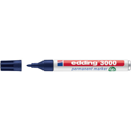 MARCD. PERMANENTE EDDING 3000 AZUL ACERO PTA.CONICA 1,5-3MM
