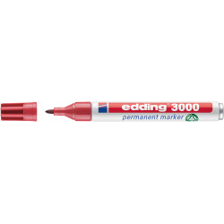 MARCD. PERMANENTE EDDING 3000 CARMIN PTA.CONICA 1,5-3MM
