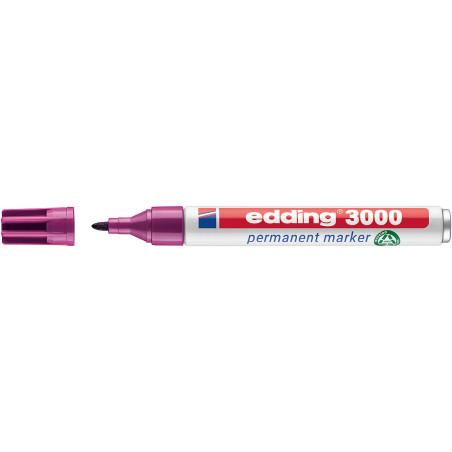 MARCD. PERMANENTE EDDING 3000 MAGENTA PTA.CONICA 1,5-3MM