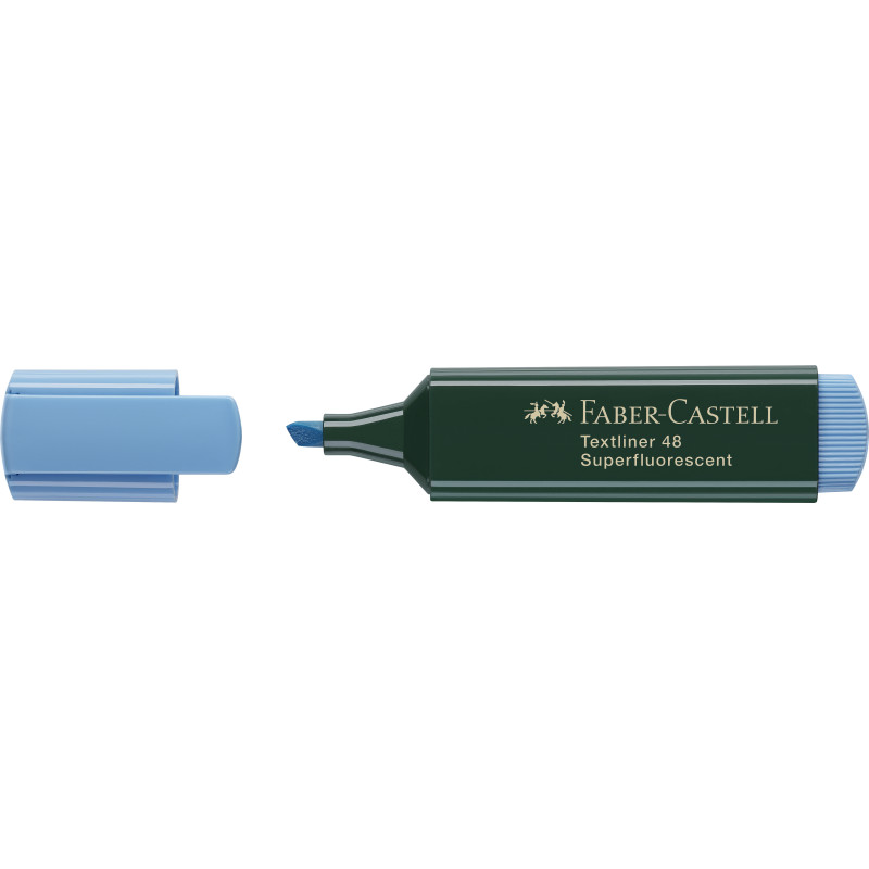 MARCD. FLUORESCENTE TEXTLINER 48 AZUL FABER CASTELL