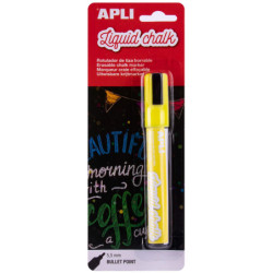 MARCD. TIZA LIQUIDA PTA.REDONDA 5,5MM AMARILLO LIQUID CHALK APLI