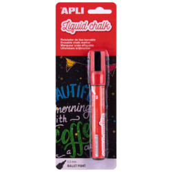 MARCD. TIZA LIQUIDA PTA.REDONDA 5,5MM ROJO LIQUID CHALK APLI