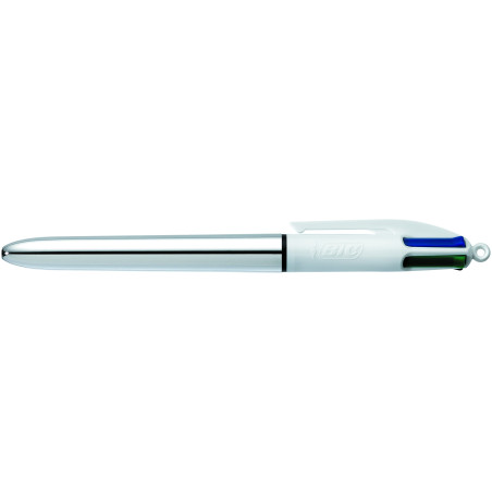 BOLIGRAFO RETRÁCTIL 4 COLORES SHINE PLATA BIC
