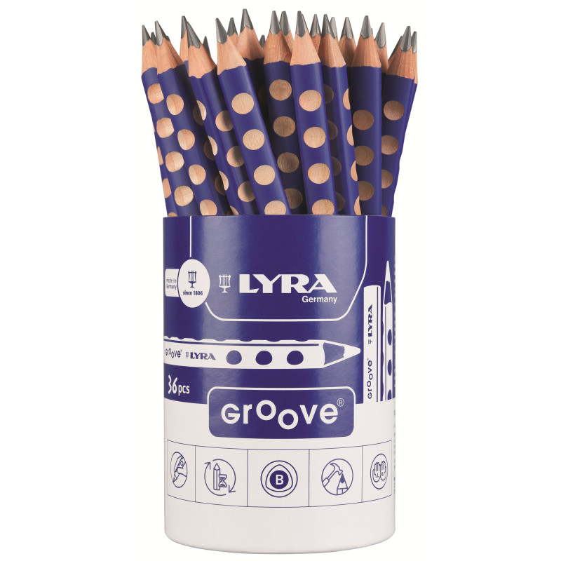 LAPIZ TRIANGULAR LYRA GROOVE GRAFITO MINA 4.3 MM BOTE 36u. FILA