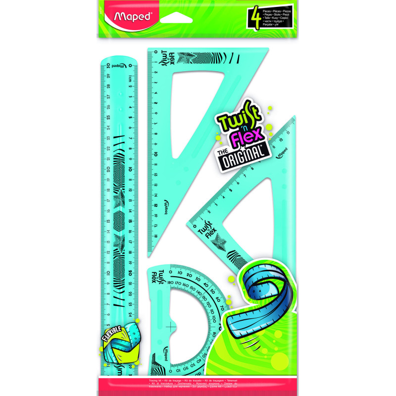 REGLAS KIT EN BOLSA TWIS`FLEX  4 PIEZAS MAPED 897157