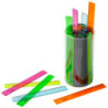 REGLA 16CM BOTE 100u. PLASTICO COLORES FLUOR FAIBO 816-19