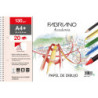 BLOC ESPIRAL PAPEL DIBUJO BLANCO 130 G. 23 X 32.5 FSC™  2 AGUJ-20 H