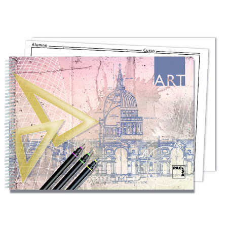 BLOC DIBUJO ESPIRAL ART 20H+2 TALADROS 140G Fº PROL. LISO S/RECUADRO PACSA