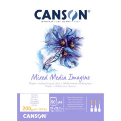 BLOC DIBUJO ENCOLADO A4 50H CANSON IMAGINE FINO 200G