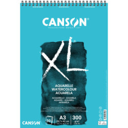 BLOC DIBUJO ESPIRAL A3 30H MICR CANSON XL AQUARELLE FINO 300G