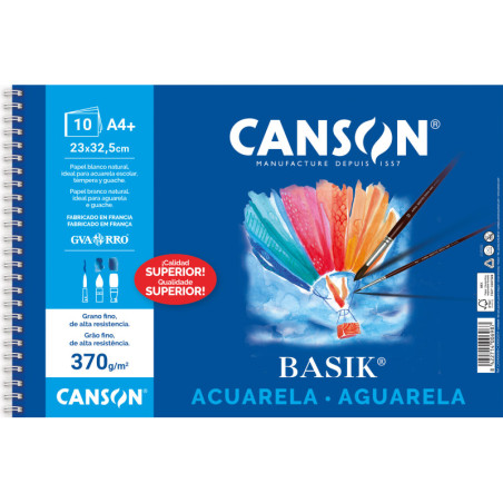 LAMINAS DIBUJO ACUARELA A3 370G 6H MINIPACKS GUARRO