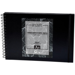BLOC DIBUJO PAPEL NEGRO ESPIRAL 240 G 40 H A4 ARTIST